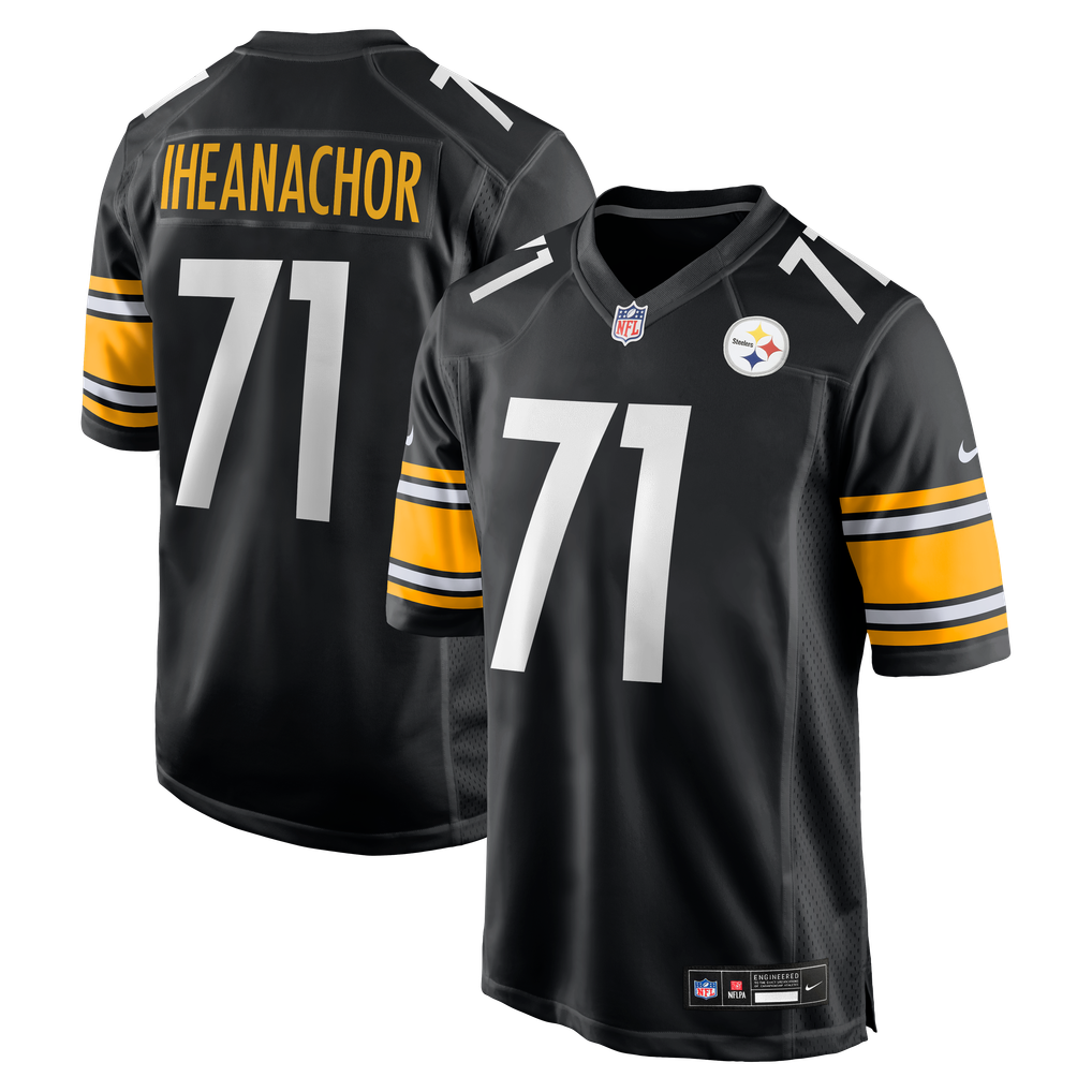 Men's Pittsburgh Steelers Max Iheanachor Black Team Game Jersey