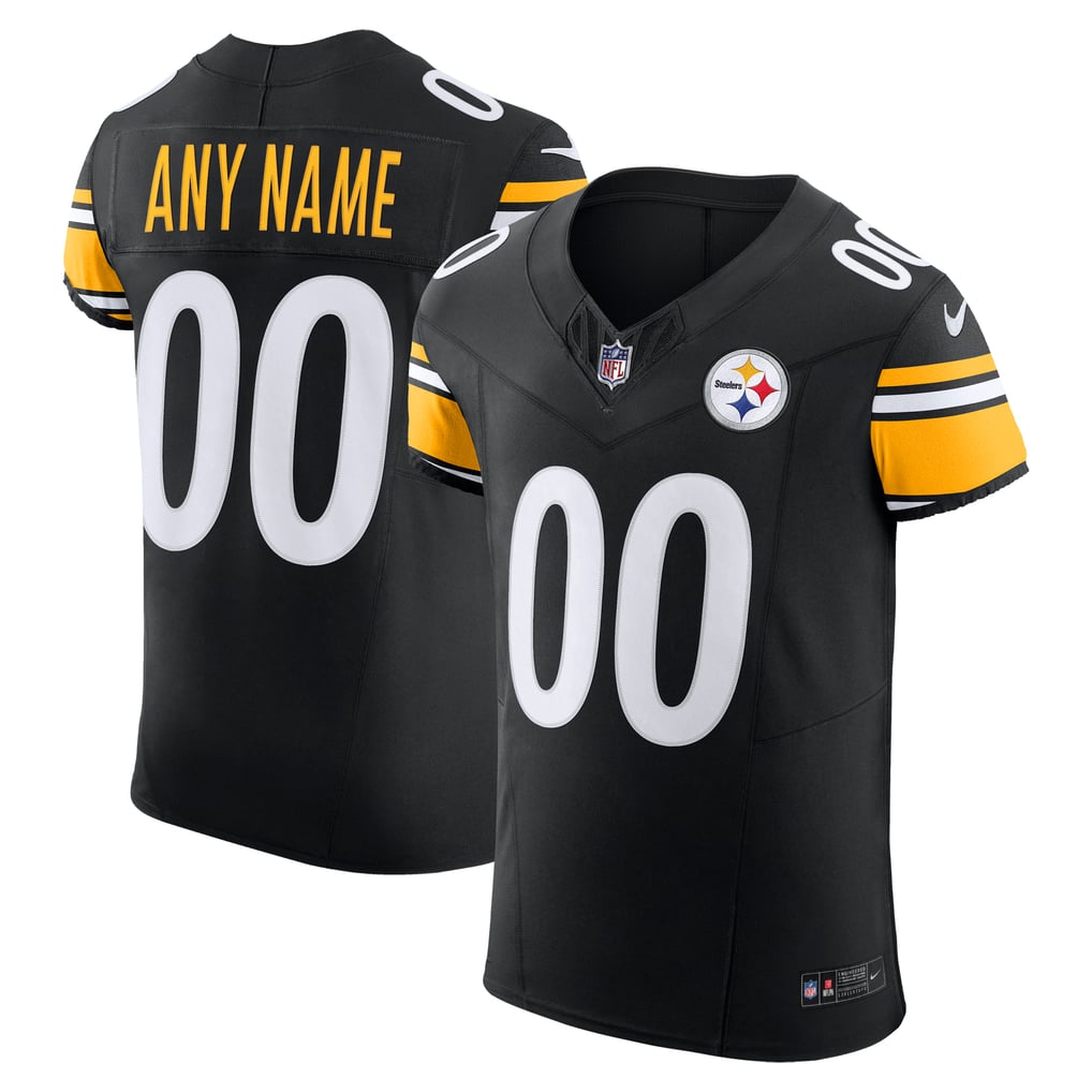 Men's Pittsburgh Steelers Black Vapor F.U.S.E. Elite Custom Jersey