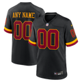 Men's Washington Commanders Black Hail Raiser Alternate Custom Game Jersey