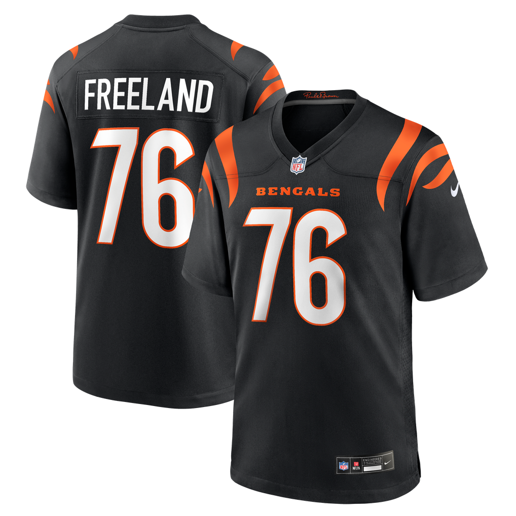 Men's Cincinnati Bengals Blake Freeland Black Team Game Jersey