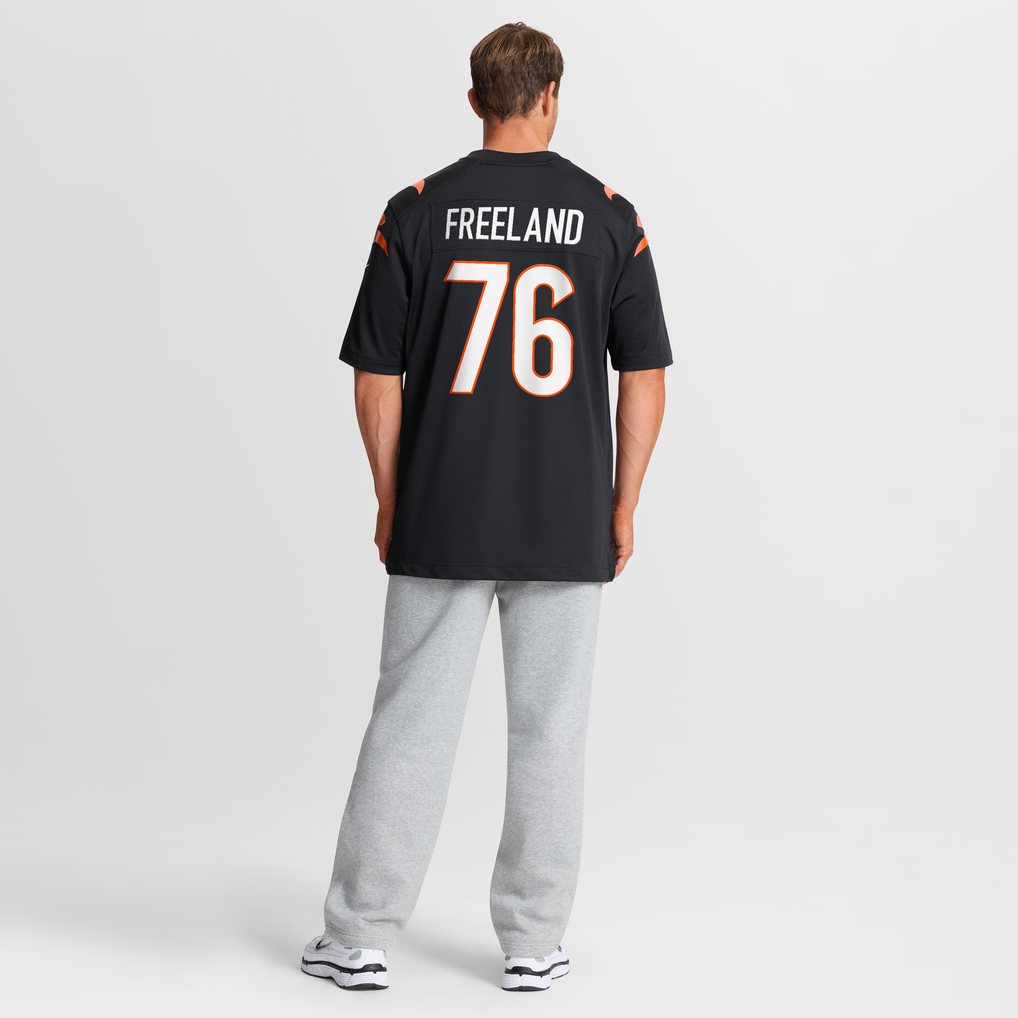Men's Cincinnati Bengals Blake Freeland Black Team Game Jersey