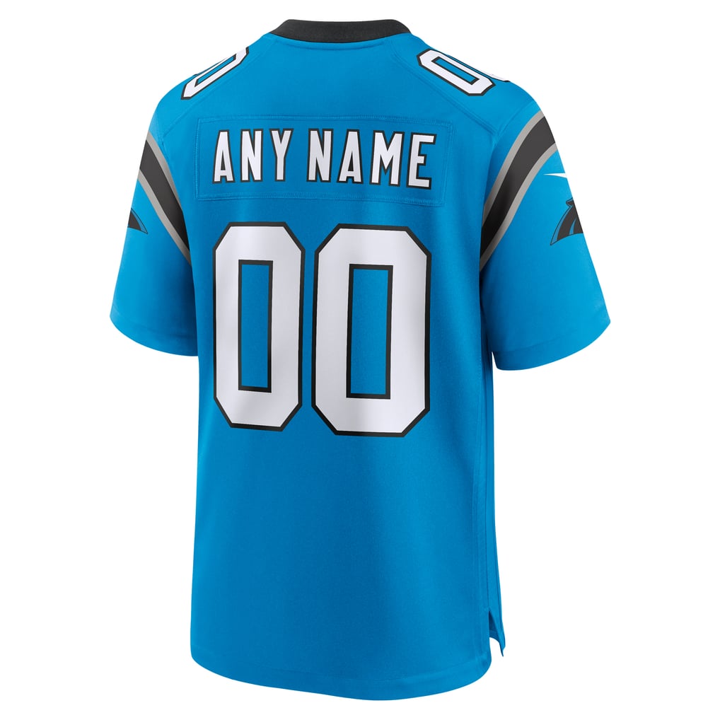 Men's Carolina Panthers Blue Alternate Custom Game Jersey