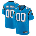 Men's Carolina Panthers Blue Alternate Custom Game Jersey