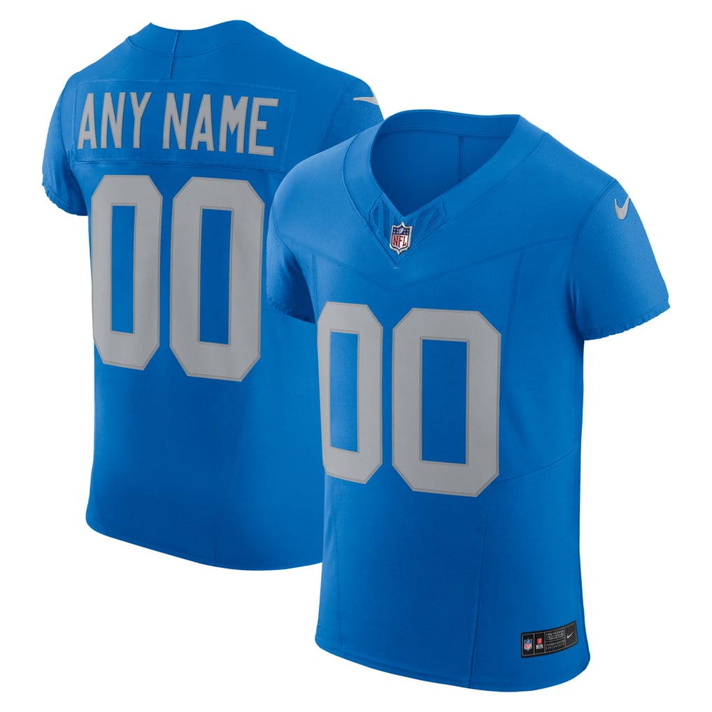 Men's Detroit Lions Blue Alternate Vapor F.U.S.E. Elite Custom Jersey