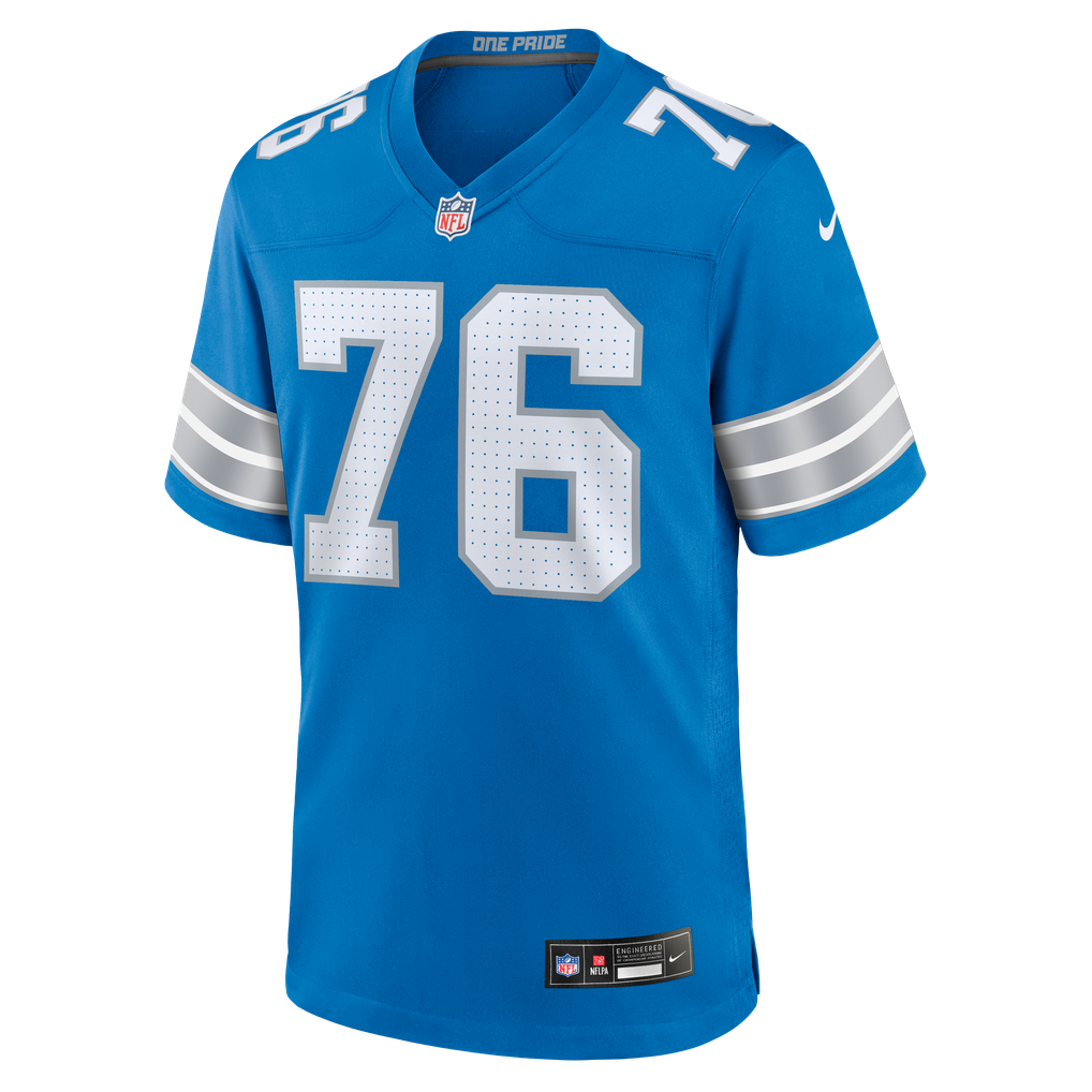 Men's Detroit Lions Blake Miller Blue Team Game Jersey