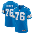 Men's Detroit Lions Blake Miller Blue Team Game Jersey
