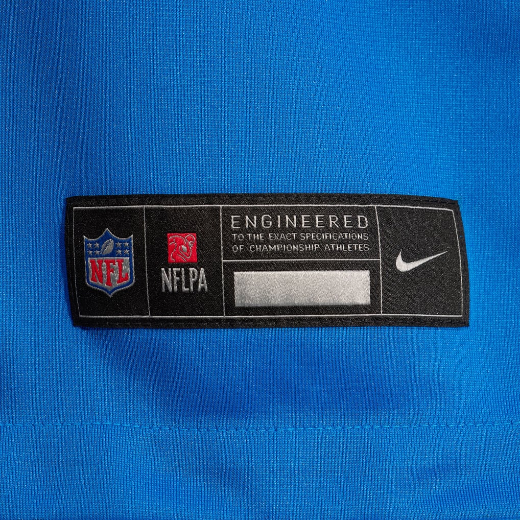 Men's Detroit Lions Blue Custom Game Jersey