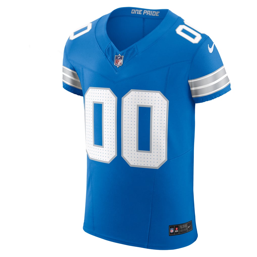 Men's Detroit Lions Blue Team Vapor F.U.S.E. Elite Custom Jersey