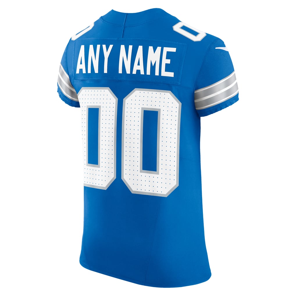 Men's Detroit Lions Blue Team Vapor F.U.S.E. Elite Custom Jersey