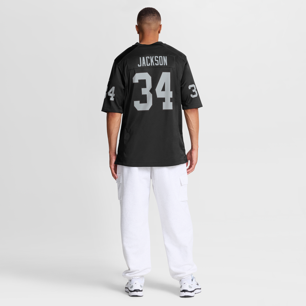 Men's Las Vegas Raiders Bo Jackson Black Game Retired Player Jersey