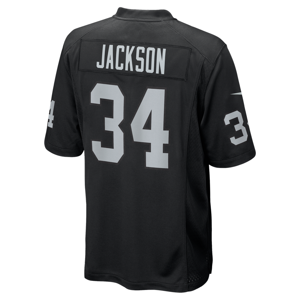 Men's Las Vegas Raiders Bo Jackson Black Game Retired Player Jersey