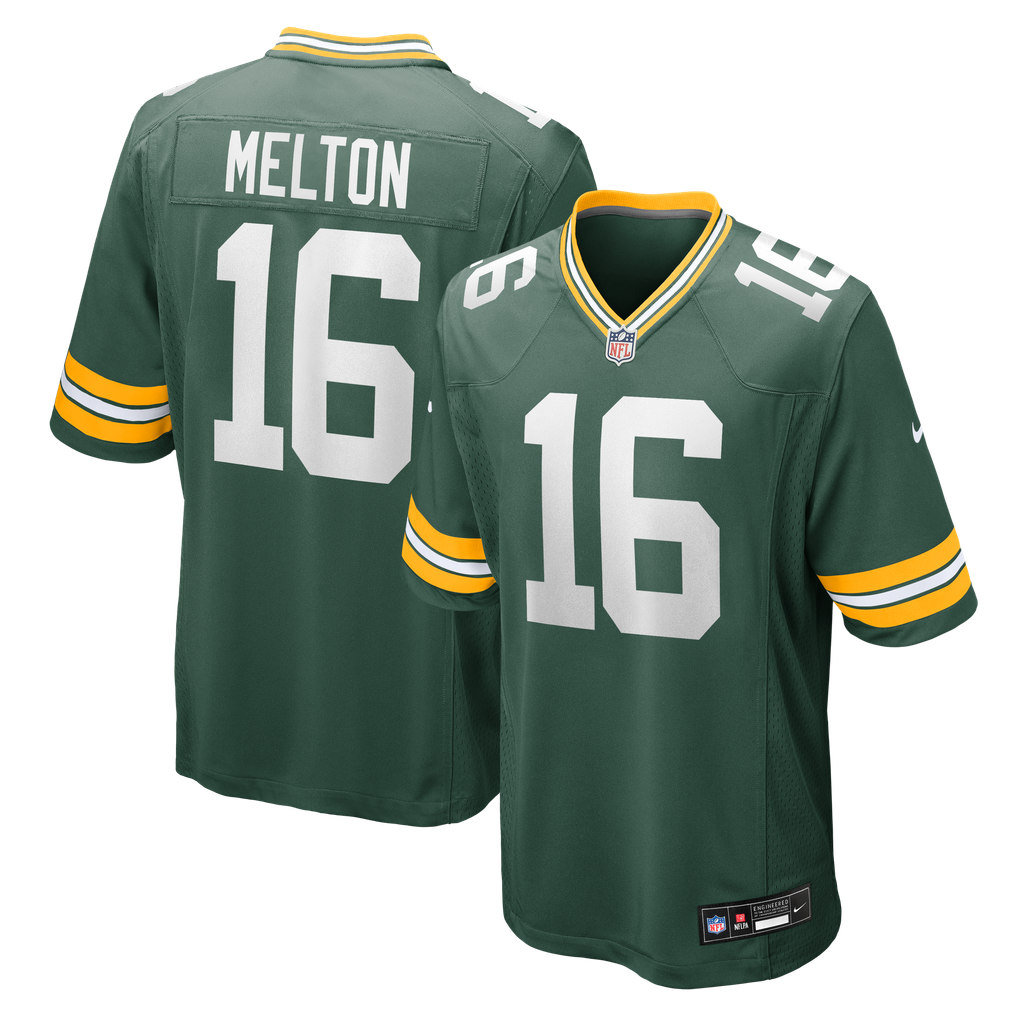 Men's Green Bay Packers Bo Melton Green Team Game Jersey