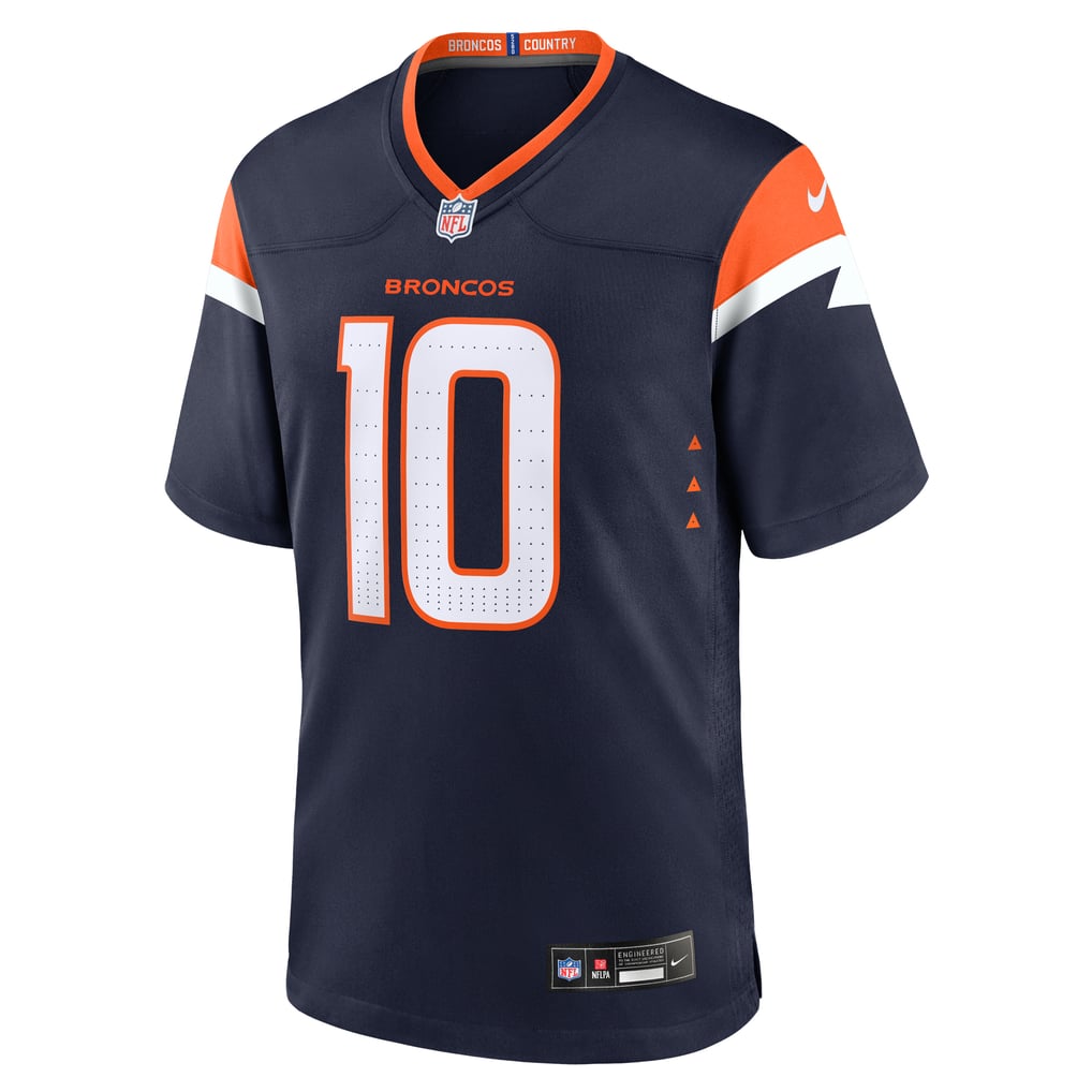 Men's Denver Broncos Bo Nix Navy Alternate Game Jersey