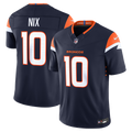 Men's Denver Broncos Bo Nix Navy Alternate Vapor F.U.S.E. Stitched Limited Jersey