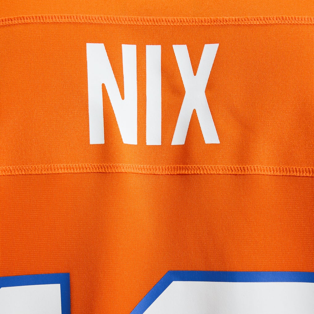 Men's Denver Broncos Bo Nix Orange Mile High Collection 1977 Throwback Player Game Jersey