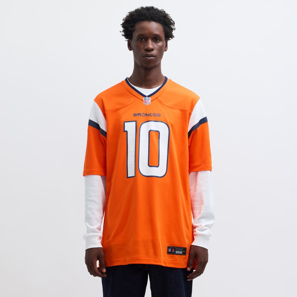 Men's Denver Broncos Bo Nix Orange Player Game Jersey