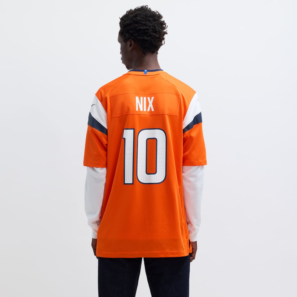 Men's Denver Broncos Bo Nix Orange Player Game Jersey