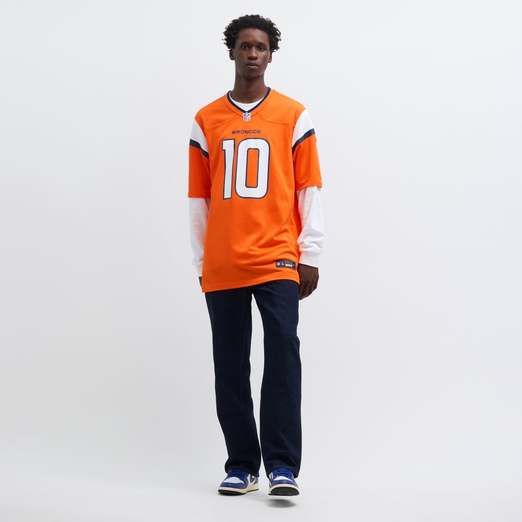 Men's Denver Broncos Bo Nix Orange Player Game Jersey
