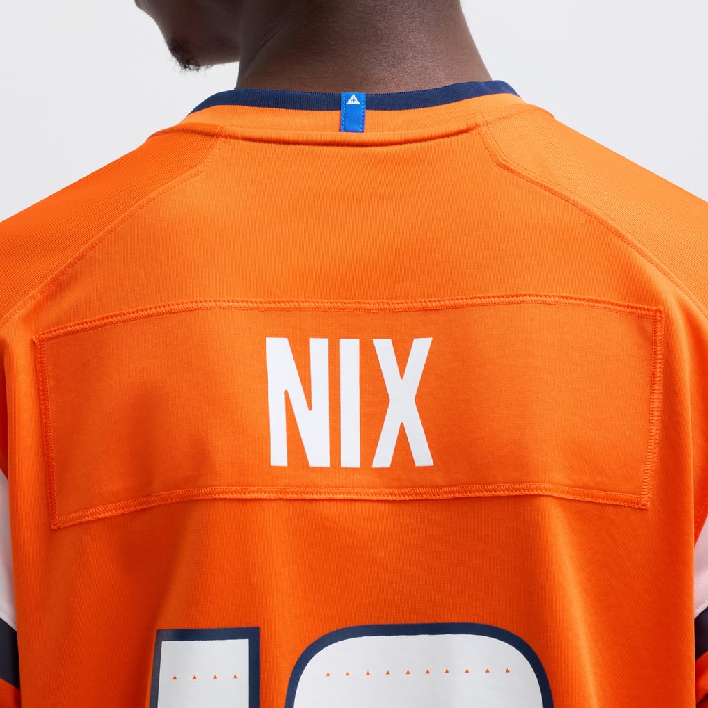 Men's Denver Broncos Bo Nix Orange Player Game Jersey