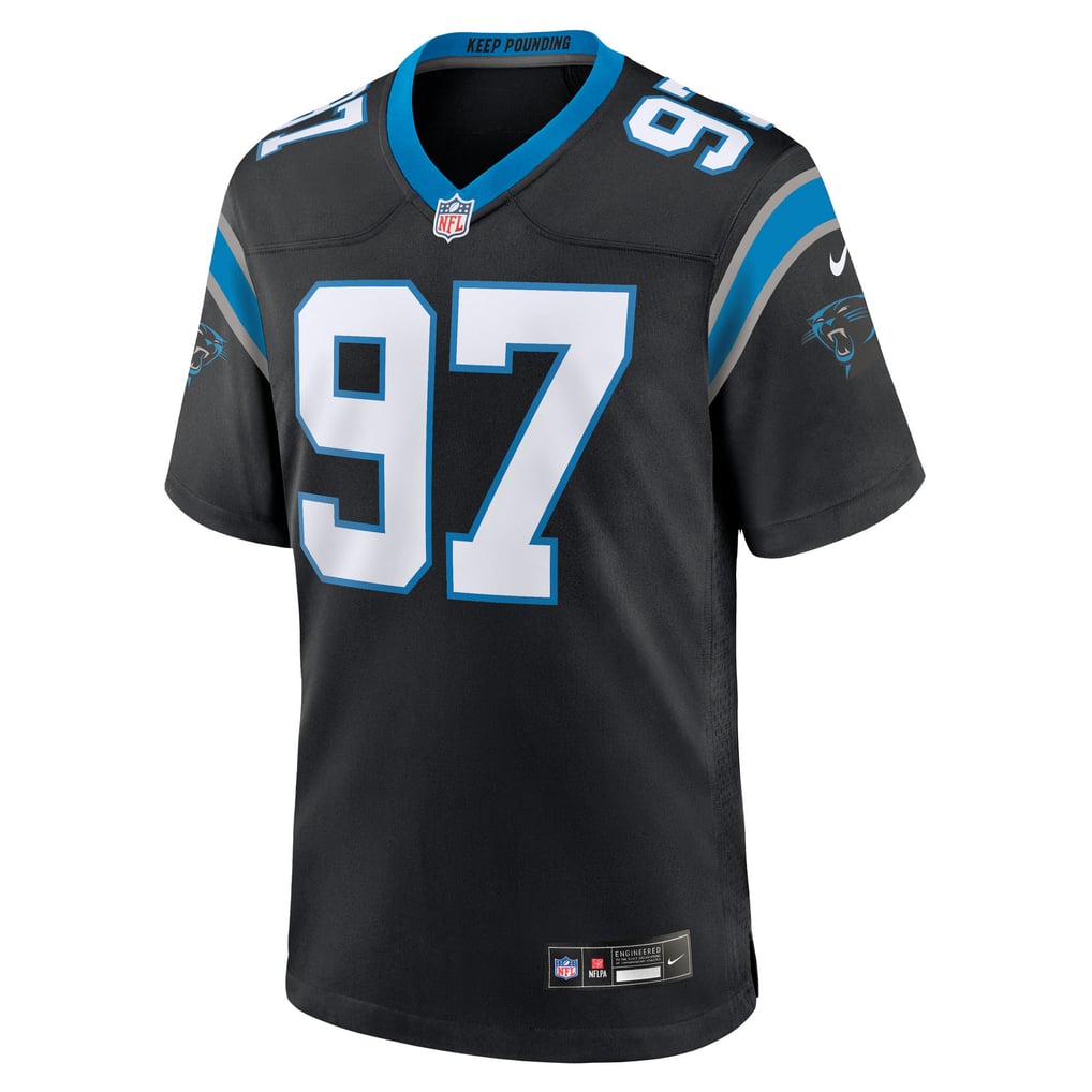 Men's Carolina Panthers Bobby Brown III Black Team Game Jersey