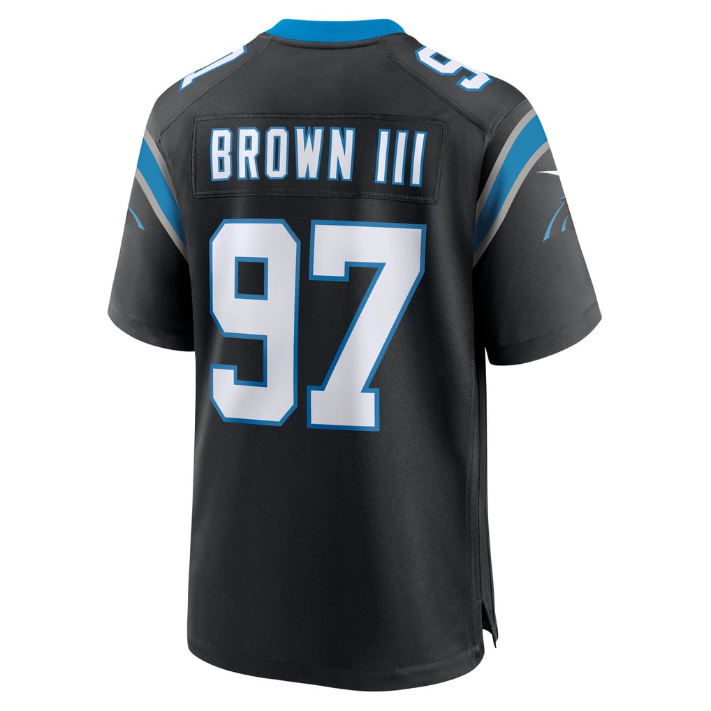 Men's Carolina Panthers Bobby Brown III Black Team Game Jersey