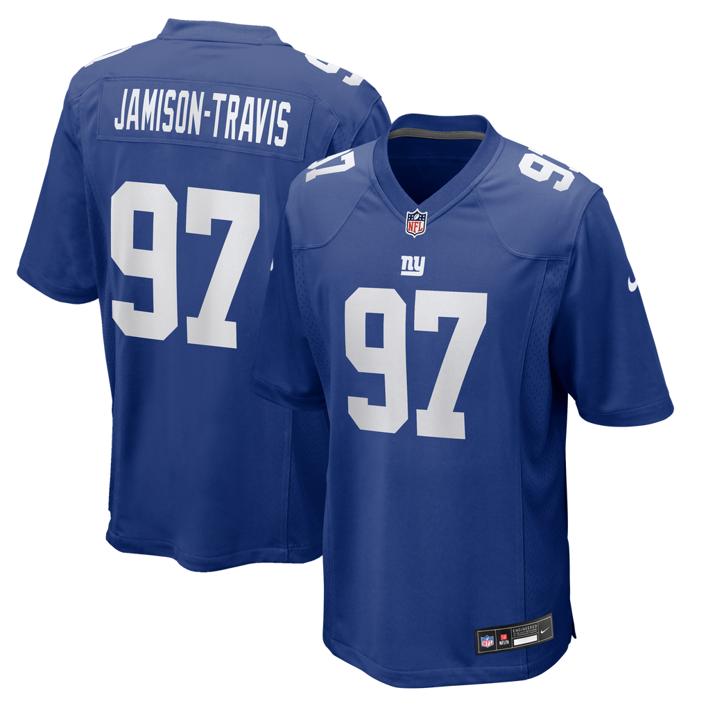 Men's New York Giants Bobby Jamison-Travis Royal Team Game Jersey