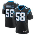 Men's Carolina Panthers Bobby Okereke Black Team Game Jersey