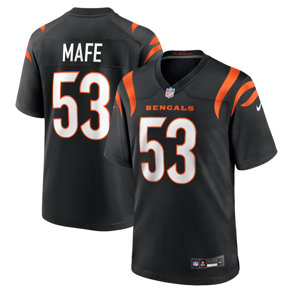 Men's Cincinnati Bengals Boye Mafe Black Team Game Jersey