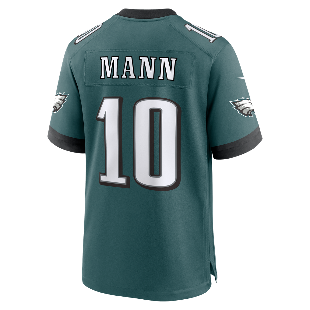 Men's Philadelphia Eagles Braden Mann Midnight Green Team Game Jersey