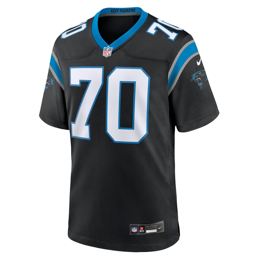 Men's Carolina Panthers Brady Christensen Black Team Game Jersey