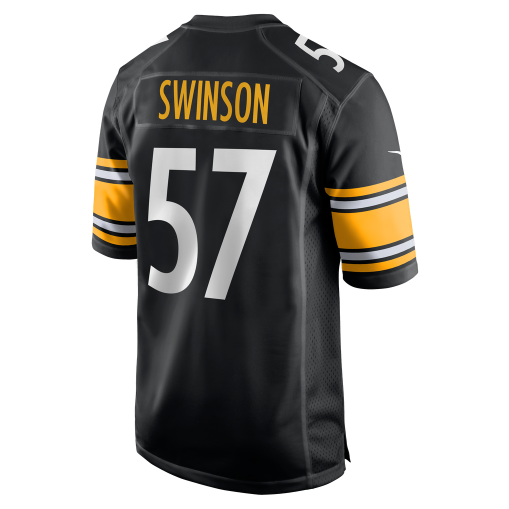 Men's Pittsburgh Steelers Bradyn Swinson Black Team Game Jersey