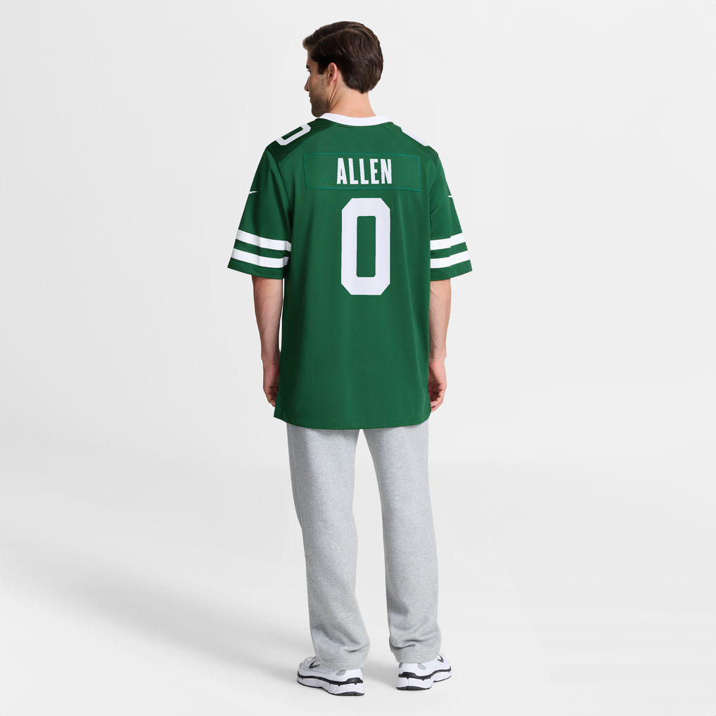 Men's New York Jets Braelon Allen Legacy Green Game Jersey