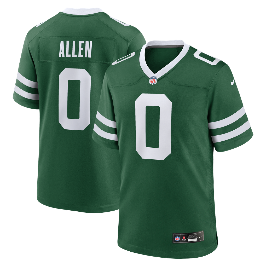 Men's New York Jets Braelon Allen Legacy Green Game Jersey