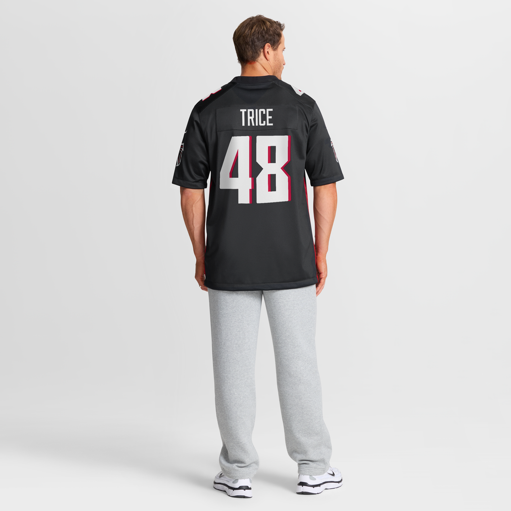 Men's Atlanta Falcons Bralen Trice Black Team Game Jersey