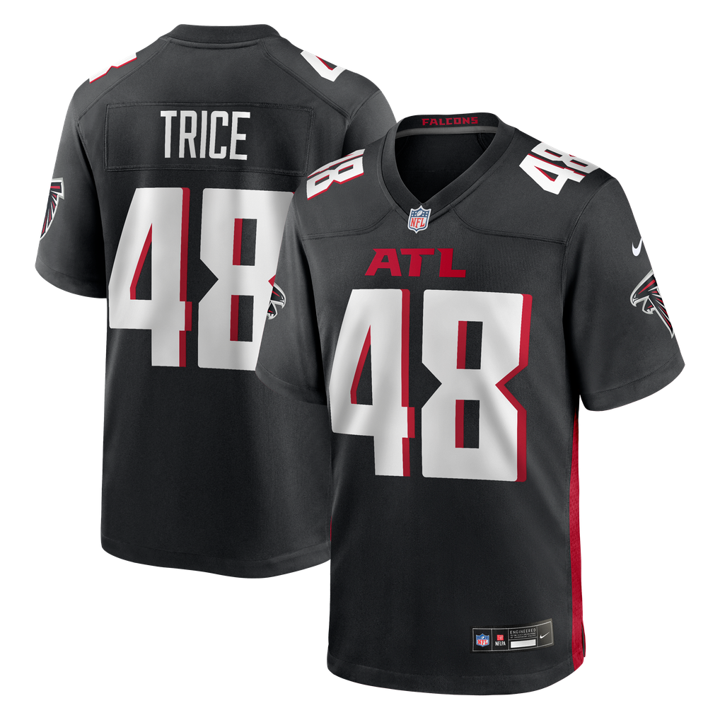 Men's Atlanta Falcons Bralen Trice Black Team Game Jersey