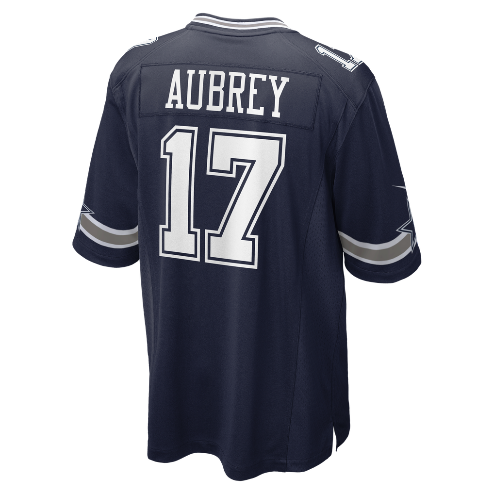 Men's Dallas Cowboys Brandon Aubrey Navy Team Game Jersey