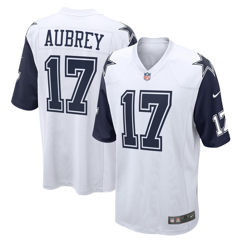 Men's Dallas Cowboys Brandon Aubrey White Alternate Game Team Jersey