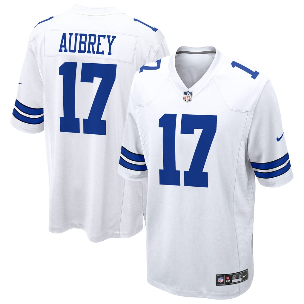 Men's Dallas Cowboys Brandon Aubrey White Game Jersey