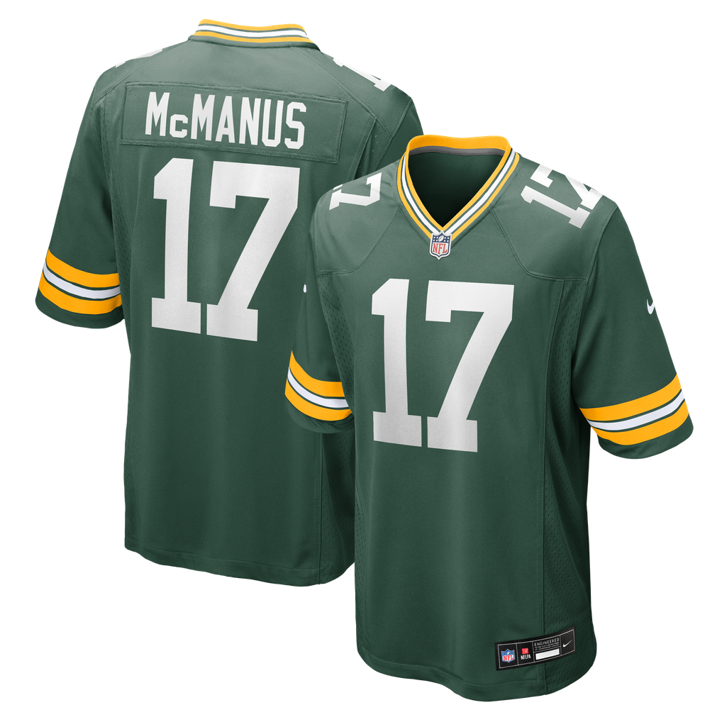 Men's Green Bay Packers Brandon McManus Green Team Game Jersey