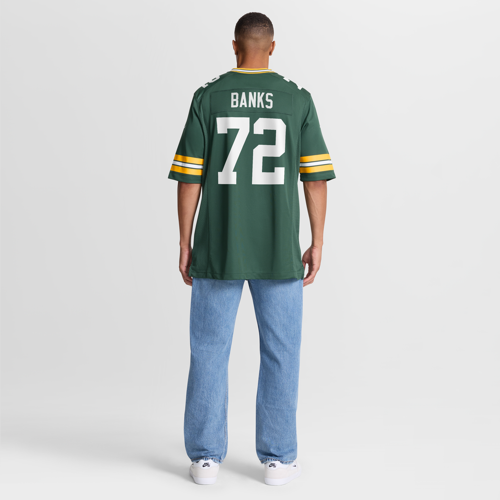 Men's Green Bay Packers Brant Banks Green Team Game Jersey