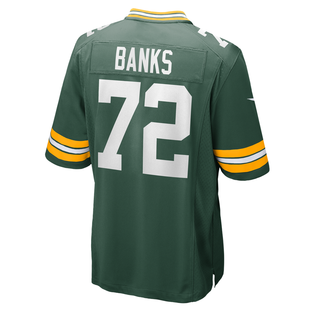 Men's Green Bay Packers Brant Banks Green Team Game Jersey