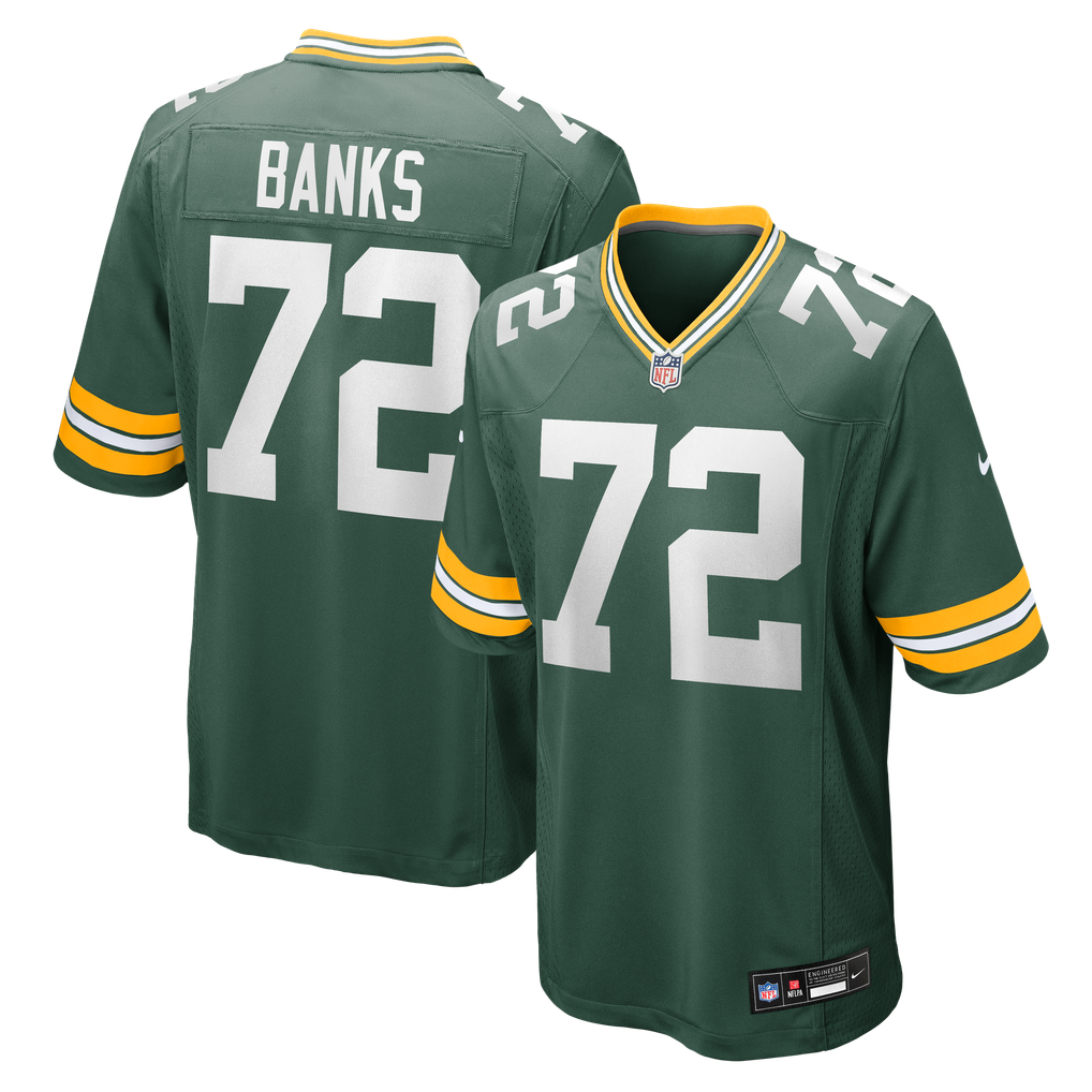 Men's Green Bay Packers Brant Banks Green Team Game Jersey