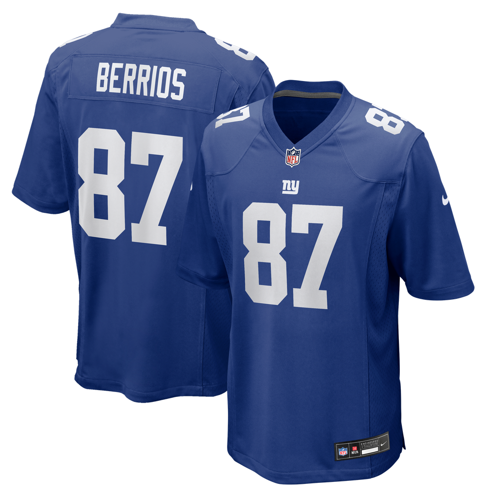 Men's New York Giants Braxton Berrios Royal Team Game Jersey