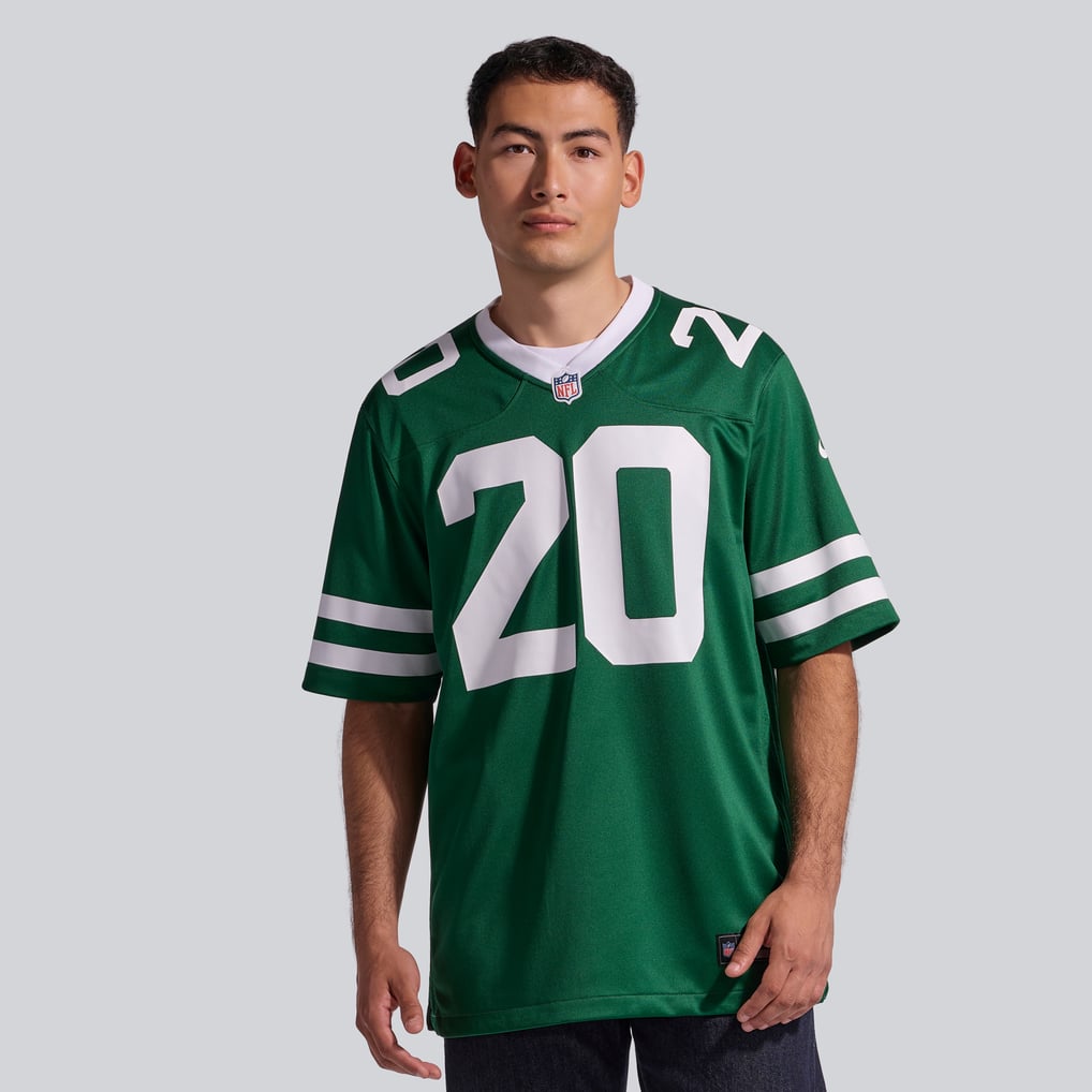 Men's New York Jets Breece Hall Legacy Green Game Jersey