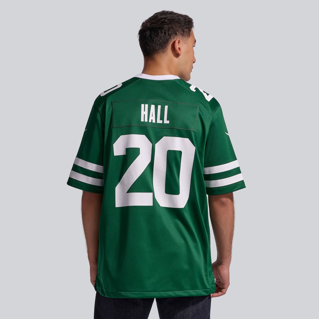 Men's New York Jets Breece Hall Legacy Green Game Jersey