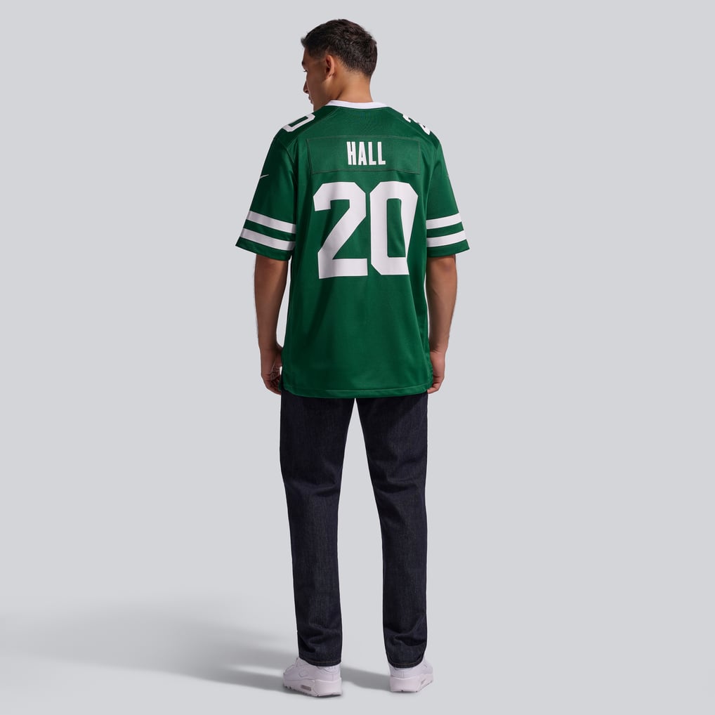 Men's New York Jets Breece Hall Legacy Green Game Jersey