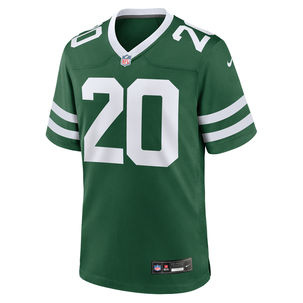 Men's New York Jets Breece Hall Legacy Green Game Jersey