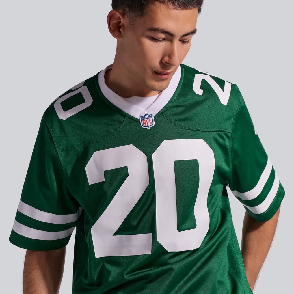 Men's New York Jets Breece Hall Legacy Green Game Jersey