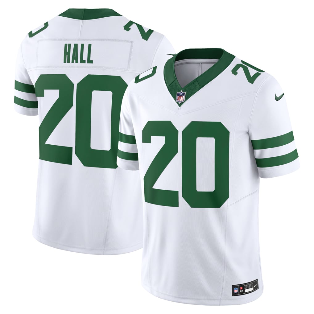 Men's New York Jets Breece Hall Legacy White Vapor F.U.S.E. Limited Jersey