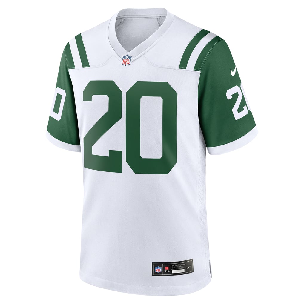 Men's New York Jets Breece Hall White Classic Alternate Game Jersey